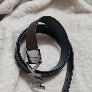 Men's Black and Brown Designer Belt